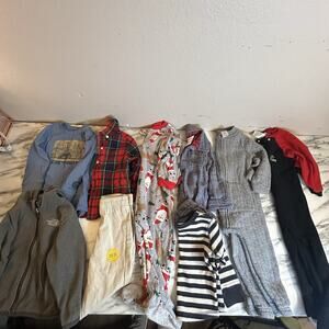 Lot Of 9 Baby Boy 12-18 Months Clothes Sleepers Outfits Fall Winter Christmas